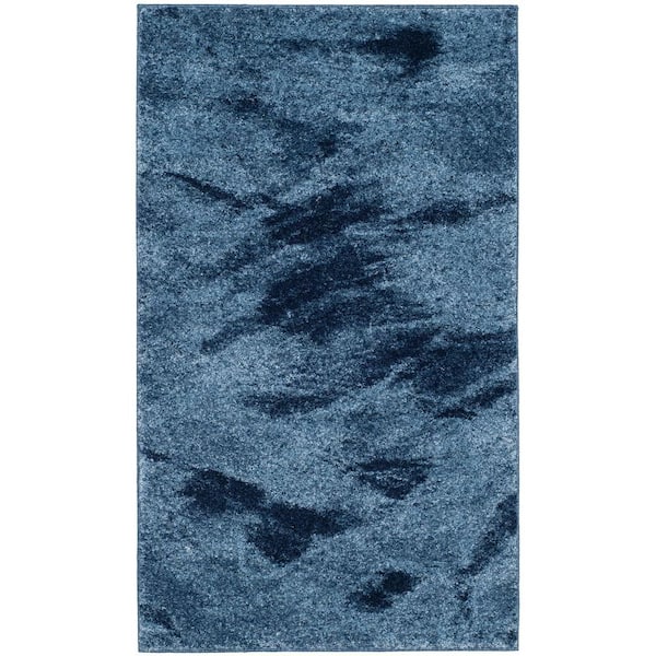 SAFAVIEH Retro Light Blue/Blue Doormat 3 ft. x 5 ft. Gradient Area Rug