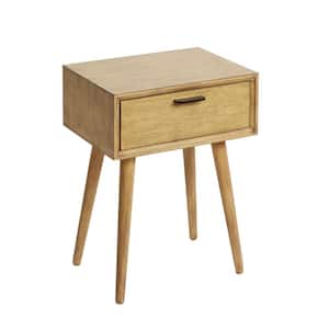 Olsen Natural Mid Century 1-Drawer Accent Table