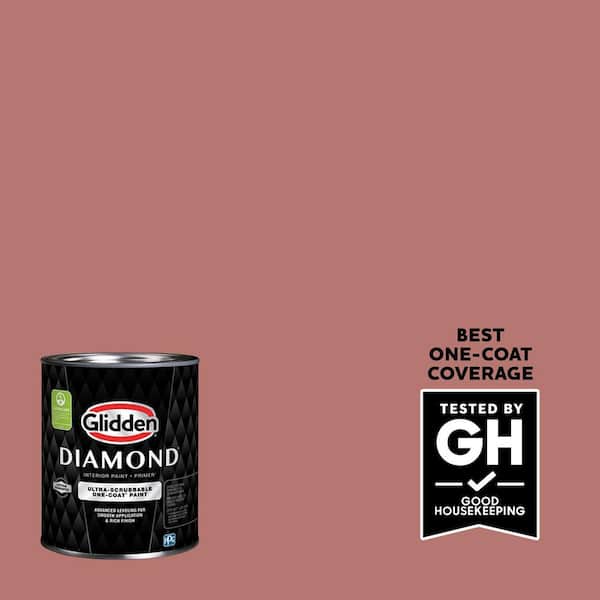 Glidden Diamond 1 qt. Earth Rose PPG1056-5 Satin Interior Paint with Primer