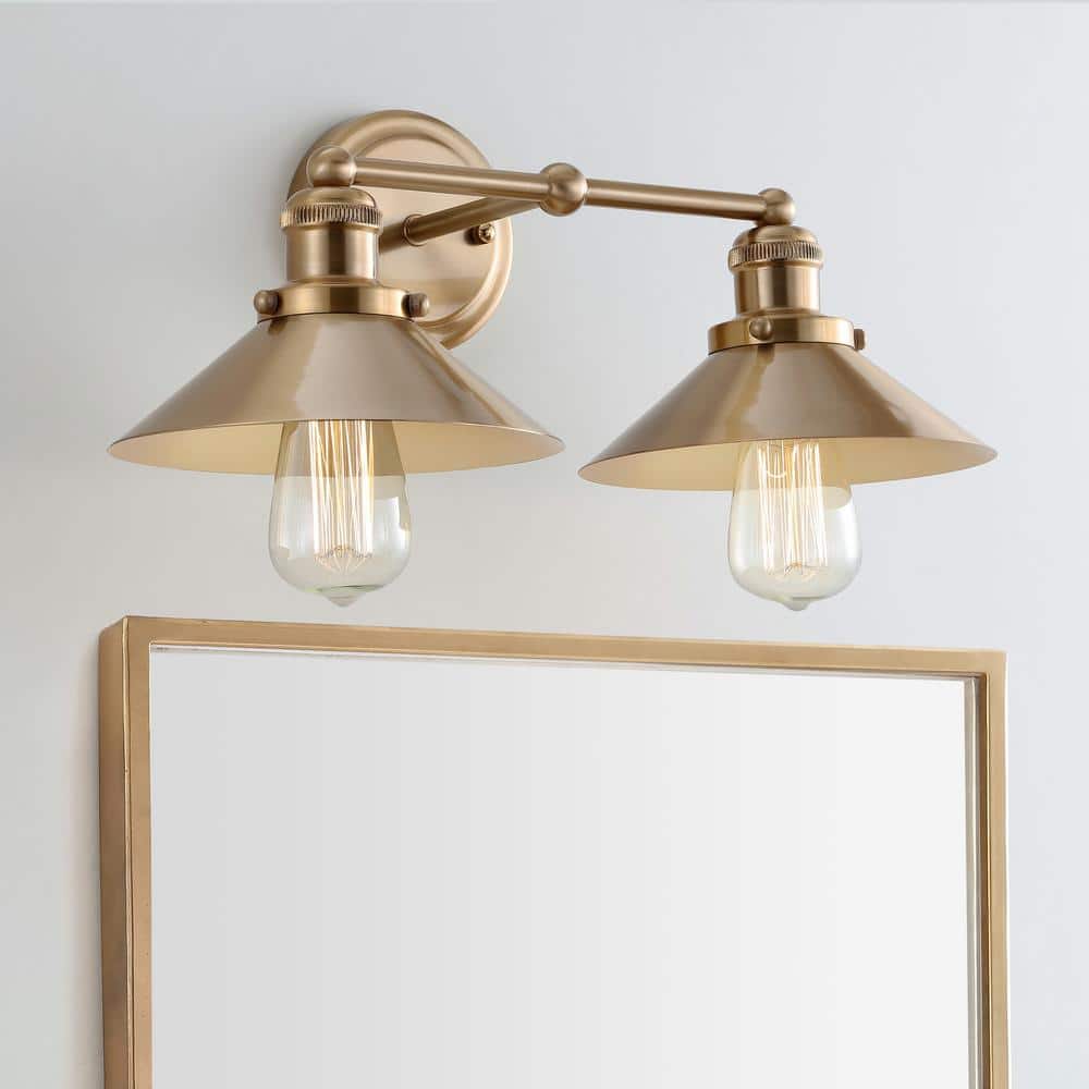 Elegant July 17.5" Brushed Brass Gold LED Vanity Light