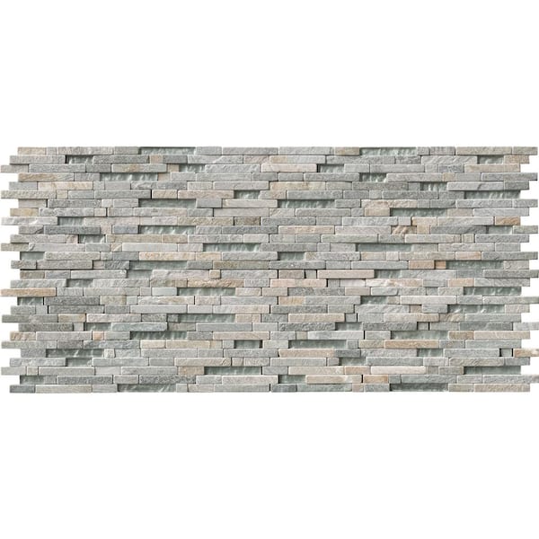 MSI Harvest Moon Interlocking 8.38 in. x 18 in. Mixed Multi-Surface Mesh-Mounted Mosaic Tile (1 sq. ft./Each)