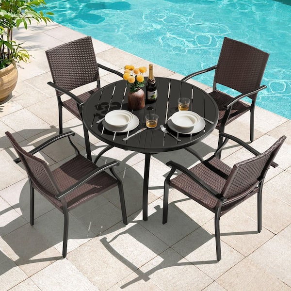 home depot outdoor patio sets for umbrella hole ring AIEX 2 Inch 4 Table and Cap Set Silicone Transparent Including 4 Rings and 4 Stoppers : Everything Else prevents scratches and dents WTVWTV All Weather 5-Piece Acacia
