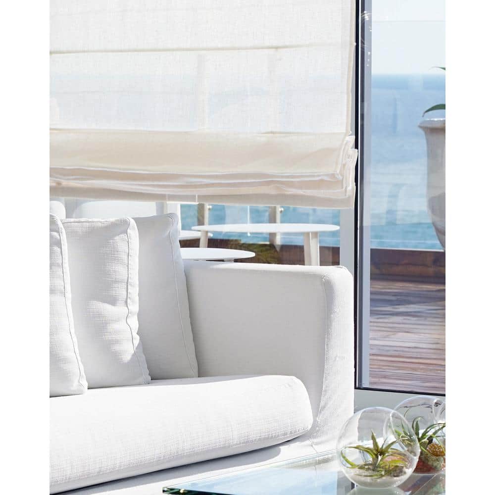 Pacific White Cordless Fabric Roman Shade 31" x 64"