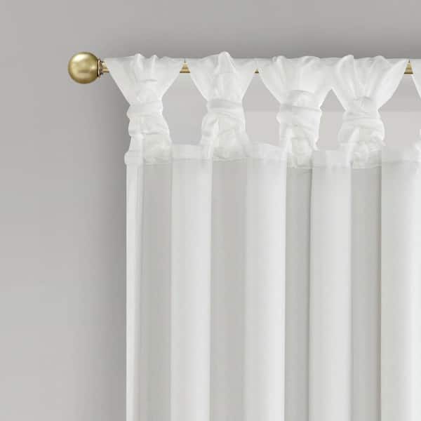 Madison Park Natalie White Polyester 50 in. W x 95 in. L