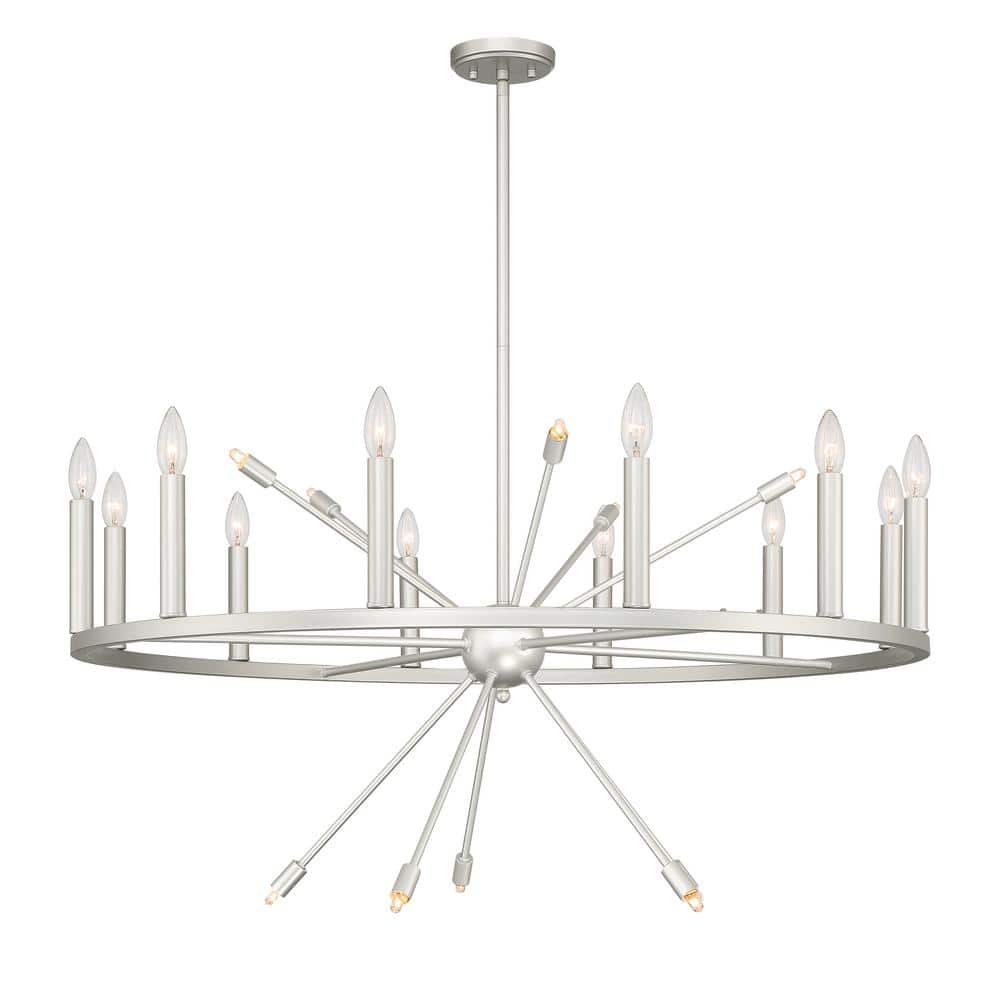 60W 22-Light in White/Antique Silver Candle Style Wagon Wheel Chandelier Light, Bulb Not Included price history on PriceWatchPro