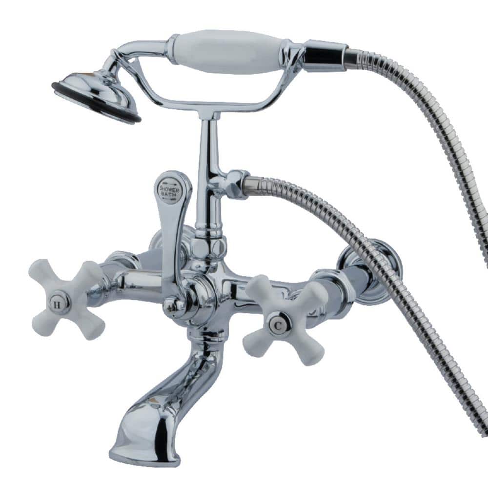 Vintage 7 in. Center 3-Handle Claw Foot Tub Faucet with Handshower in Chrome price history on PriceWatchPro