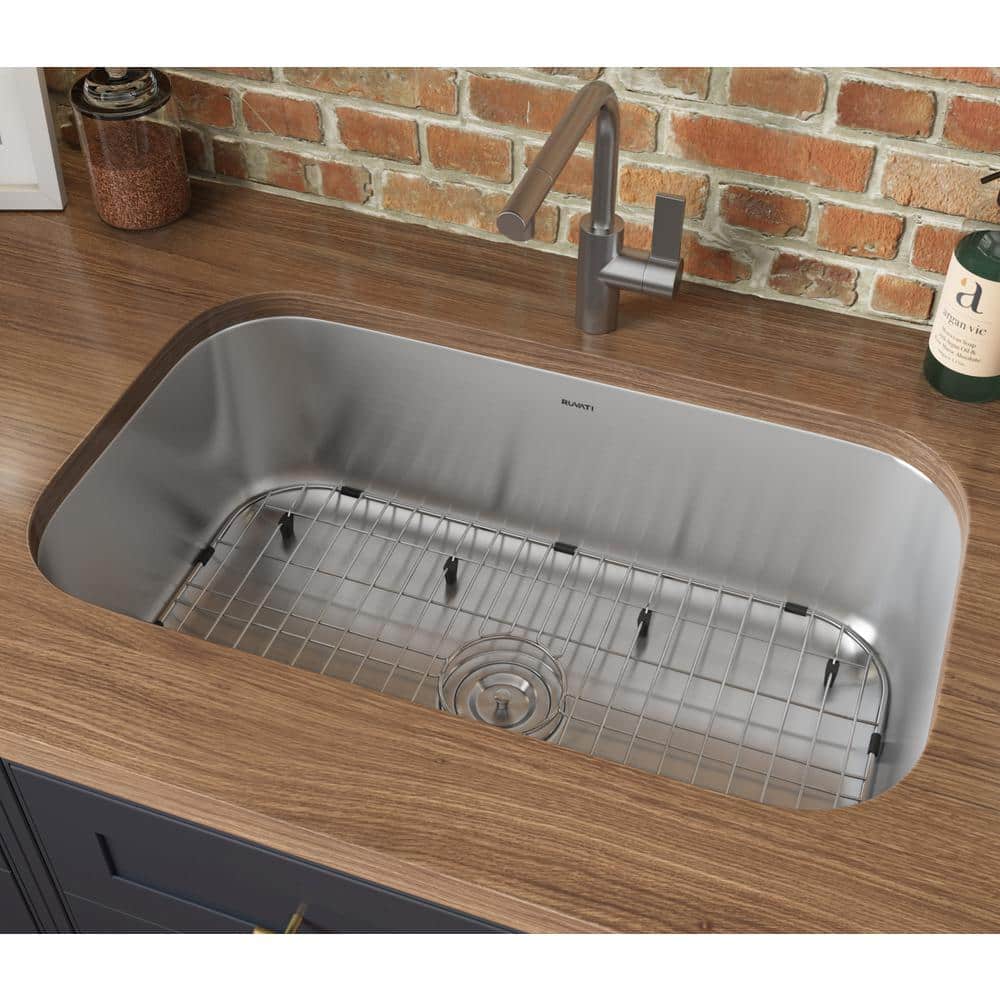 Ruvati 35-inch Drop-in Stainless Steel Single Bowl Kitchen Sink