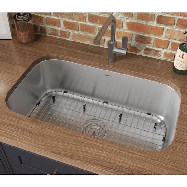 Parmi 32 in. Undermount Single Bowl 16-Gauge Stainless Steel Kitchen Sink with Gently Rounded Corners