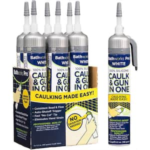 39 oz White Silicone All in One Gun and Caulk (6-Pack)