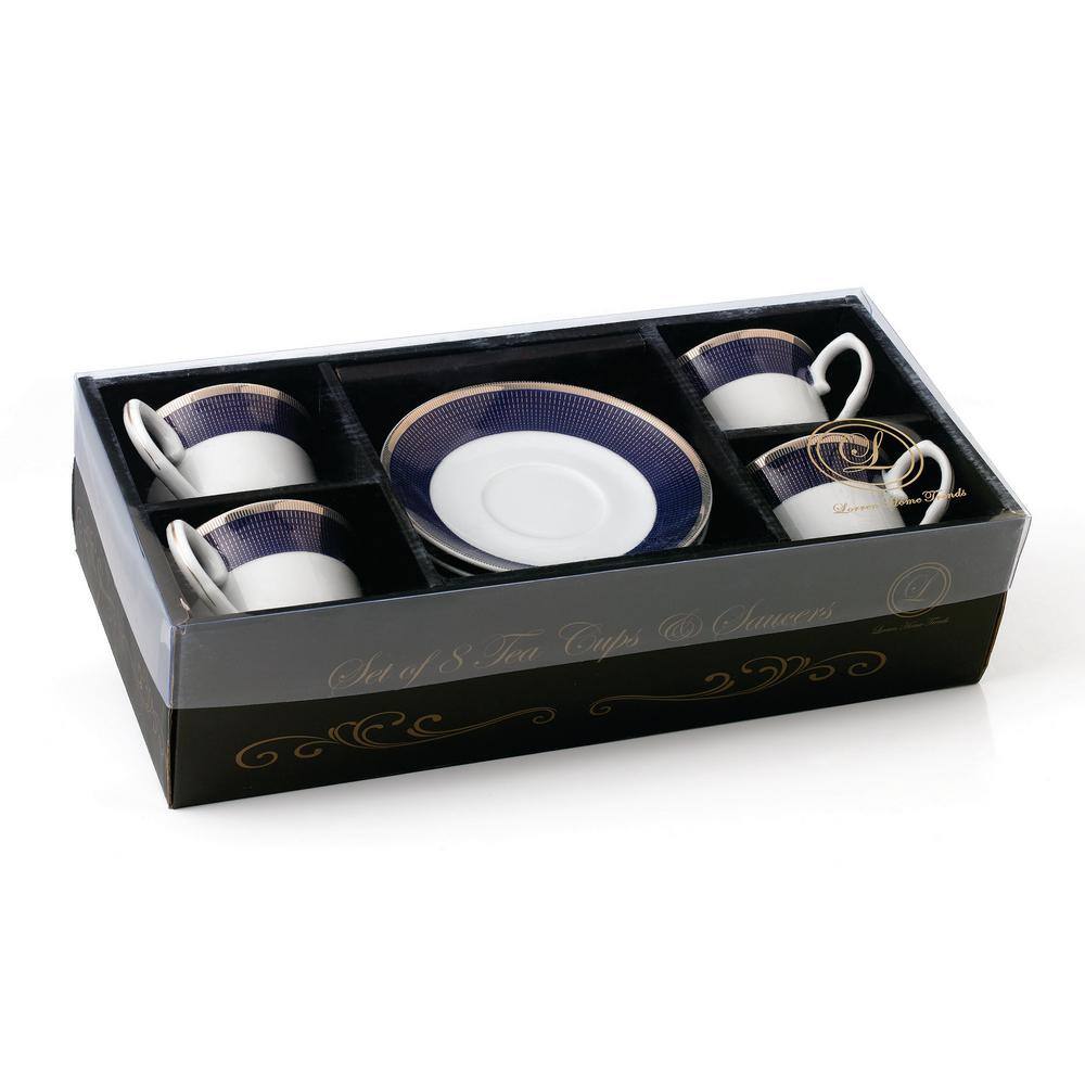 Lorren Home Trends 4 Piece Teacup & Saucer Set