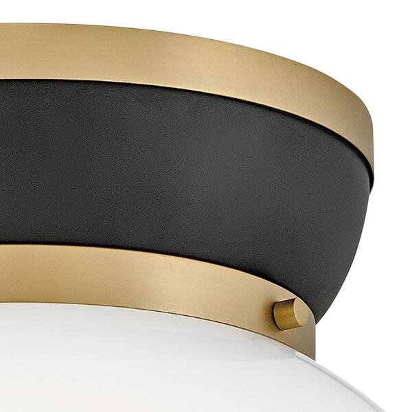 LARK - Lucy 12.0 in. 1-Light Black Flush Mount