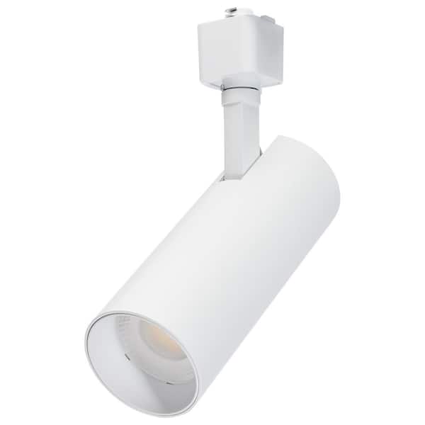 Matte White 20-Watt Integrated LED 48° Fixed Track Cylinder Head