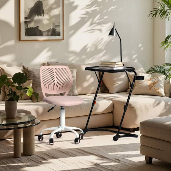 Homy Casa CBASLINT 21.26 in. Pink Adjustable Height Desk and Chair Set, Ergonomic for Kids and Teens, Study or Home Office Use