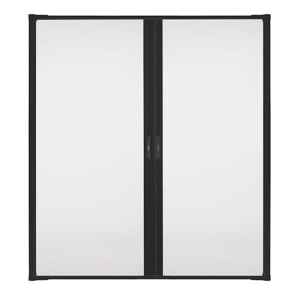 Andersen 72 in. x 78 in. LuminAire Black Double Universal Aluminum Gliding Retractable Screen Door
