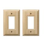 Cabin 1 Gang Rocker Wood Wall Plate - Unfinished (2-Pack)