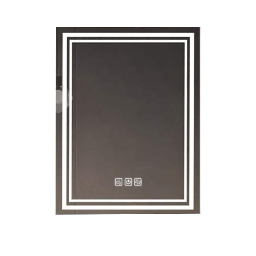 36 in. W x 28 in. H Rectangular Frameless LED Wall Bathroom Vanity Mirror with 3 Color Modes in Silver price history on PriceWatchPro