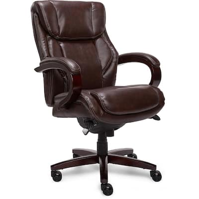 Bellamy Coffee Brown Bonded Leather Executive Office Chair