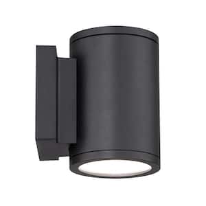 Tube 2-Light Black ENERGY STAR LED Indoor or Outdoor Wall Cylinder Light