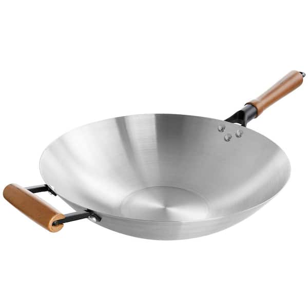 SPT Large 18 in. Stainless Steel Induction Wok with Handles SL-PA450EA -  The Home Depot