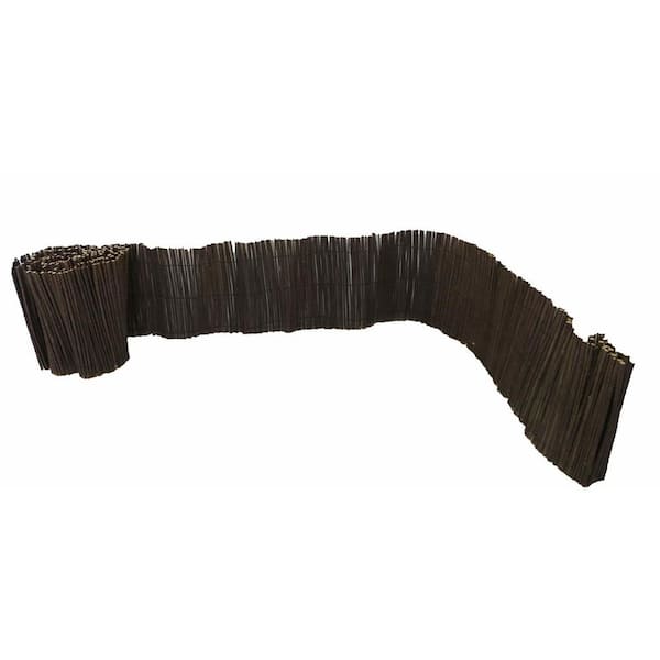 Master Garden Products 168 in. L x 12 in. H Brown Willow Rolled Border Fence/Edging