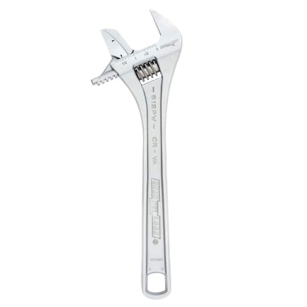 Channellock 12 in. Chrome Reversible Jaw Adjustable Wrench