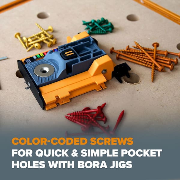 BORA 800-Piece Pocket-Hole Screw Kit BR-A180403 - The Home Depot