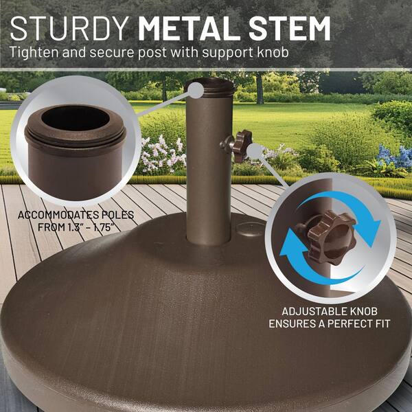 30 lb patio umbrella base US Weight lb. Fillable for Table Bronze Umbrella Base VredHom 30/45 LBS Heavy Duty