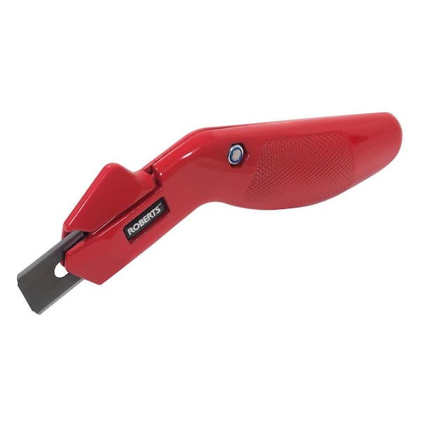 ROBERTS Professional Carpet Knife with Push Button for Quick Blade Change