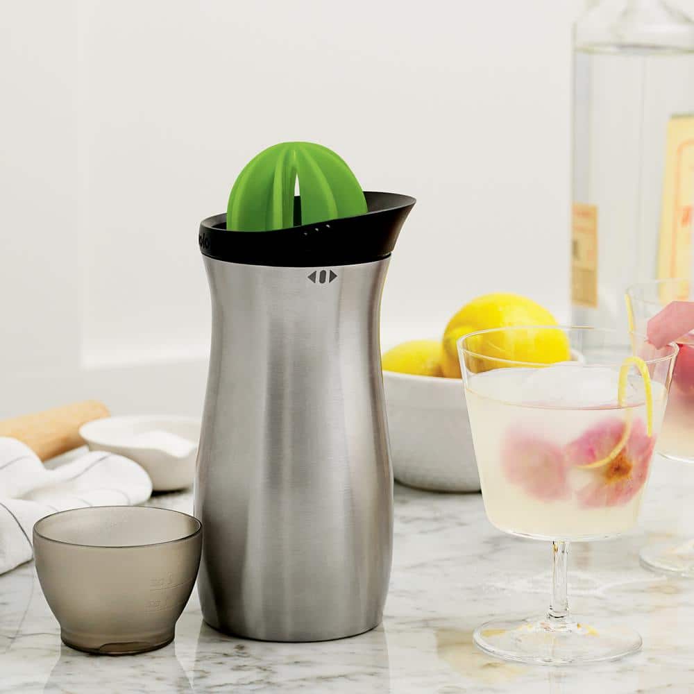 Stainless Steel Cocktail Shaker with Built-In Citrus Reamer