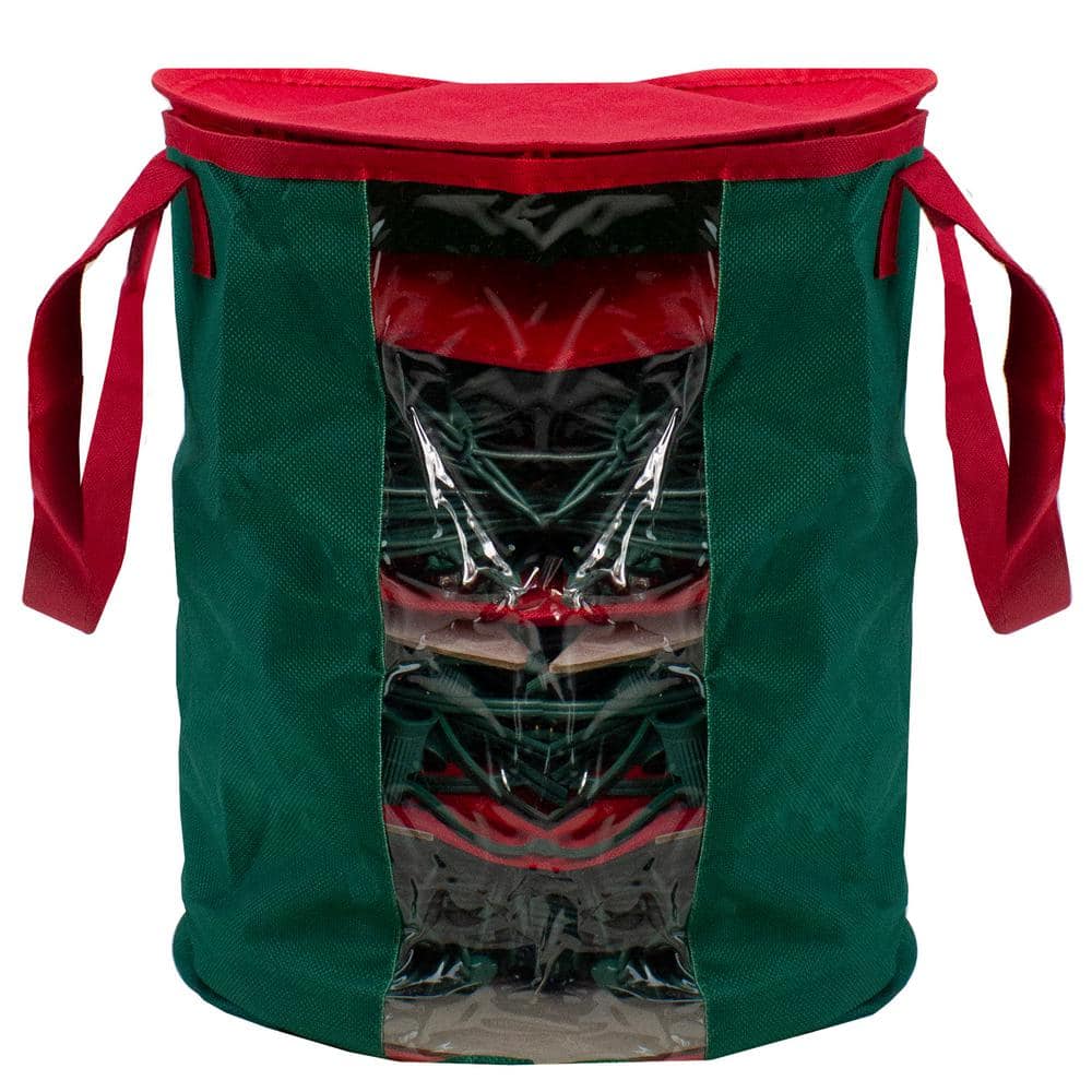 12 in. Red and Green Polyester Christmas Light Storage Organizer with Window price history on PriceWatchPro