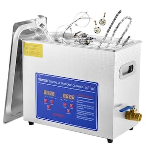 Ultrasonic Cleaner with Digital Timer and Heater Professional Jewelry Cleaner Heated Cleaning Machine for Glasses(6L)