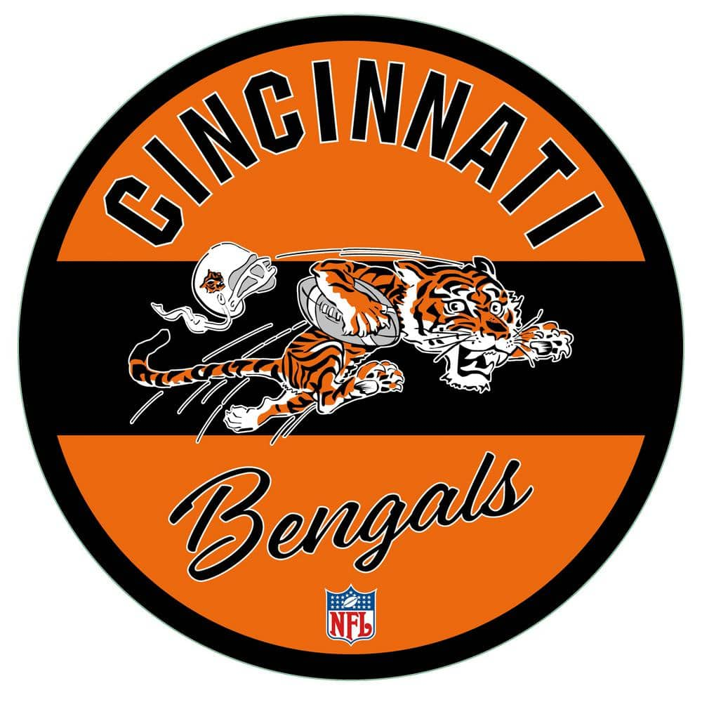 Evergreen Cincinnati Bengals Vintage Round 23 in. Plug-in LED Lighted ...