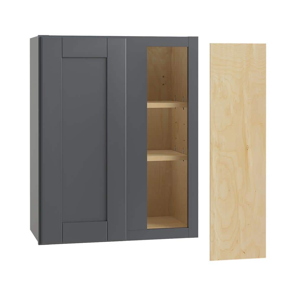 Washington 24 in. W x 12 in. D x 36 in. H Assembled Plywood Wall Blind Kitchen Cabinet in Valiant Onyx with Soft Close price history on PriceWatchPro