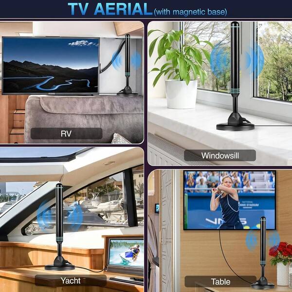 2025 TV Antenna 500+ Miles Range - Indoor/Outdoor HDTV Antenna Supports 4K 8K With 16.5ft Cable