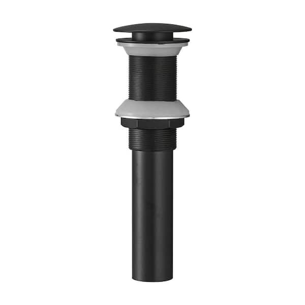 Vessel Bathroom Sink Pop-Up Drain Without Overflow In Matte Black