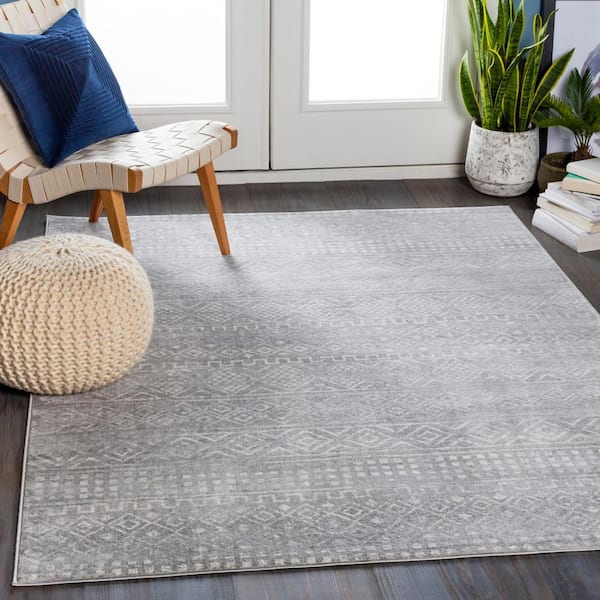 Melero Medium Gray 5 ft. 3 in. x 7 ft. 1 in. Area Rug