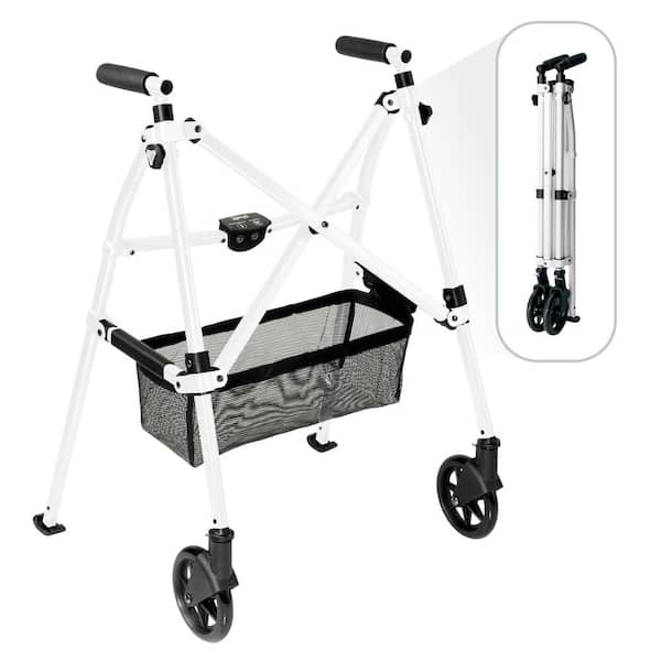 Wonder Walker Plus, 2-Wheel Lightweight Folding Walker in Vivid White