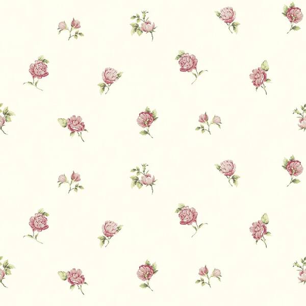 Chesapeake Sandra Pink Floral Toss Wallpaper