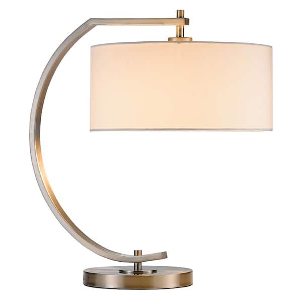 Adesso Charlotte 19-1/2 in. H Satin Steel Table Lamp