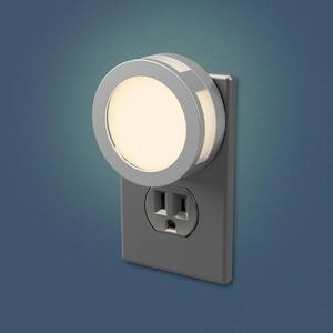 Satin Nickel Porthole Replica LED Night Light