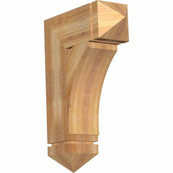 Ekena Millwork 6 in. x 26 in. x 18 in. Western Red Cedar Thorton Arts and Crafts Rough Sawn