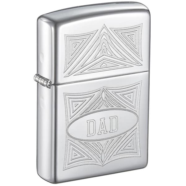 Visol Mate Checker Design 8oz Flask & Zippo Lighter Gift Set