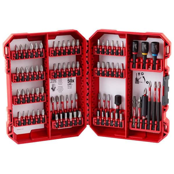 Milwaukee SHOCKWAVE Impact Duty Alloy Steel Screw Driver Bit Set & Carbide Hammer Drill Bit Set (80-Piece)