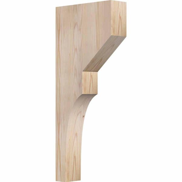 Ekena Millwork 3-1/2 in. x 12 in. x 28 in. Douglas Fir Monterey Smooth Corbel