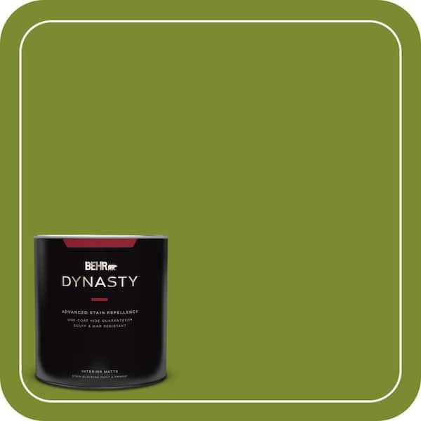 BEHR DYNASTY 1 qt. #P360-7 Sassy Grass Matte Interior Stain-Blocking Paint & Primer