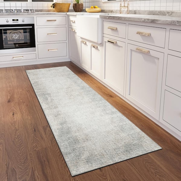 Addison Rugs Rylee Grey 2 ft. 3 in. x 7 ft. 6 in. Geometric Indoor/Outdoor Area Rug