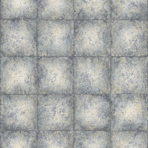 Unbranded Ambiance Navy and Gold Metallic Geometric Tile Vinyl Non-Pasted Wallpaper (Covers 57.75 sq.ft.)