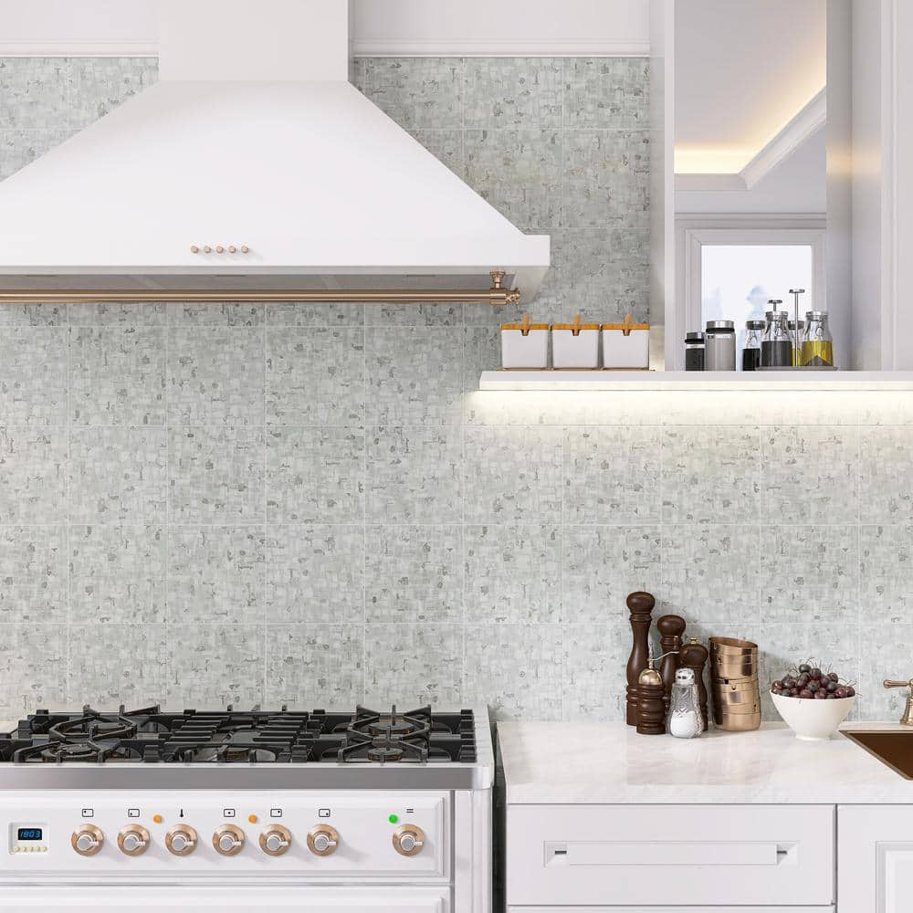 Winter Sky 8x8 Textured Porcelain Floor and Wall Tile