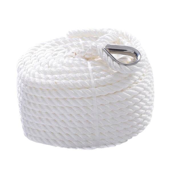 Details about   BEVIS ROPE NTR16100S 1/2 IN X 100 FT NYLON TWISTED ROPE 