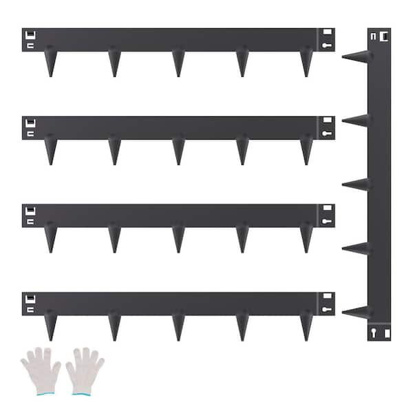 3 in. x 39 in. Steel Lawn Edging Metal Landscape Edging Landscaping Metal Edging Black Lawn Edge for Yard (5-Pieces)